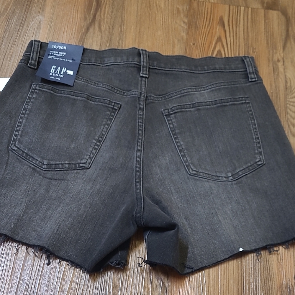 GAP‎ Charcoal Denim Cutoff Shorts
